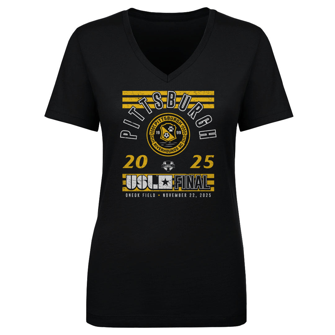 Pittsburgh Riverhounds SC Women's V-Neck T-Shirt | 500 LEVEL