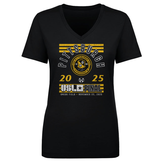 Pittsburgh Riverhounds SC Women's V-Neck T-Shirt | 500 LEVEL