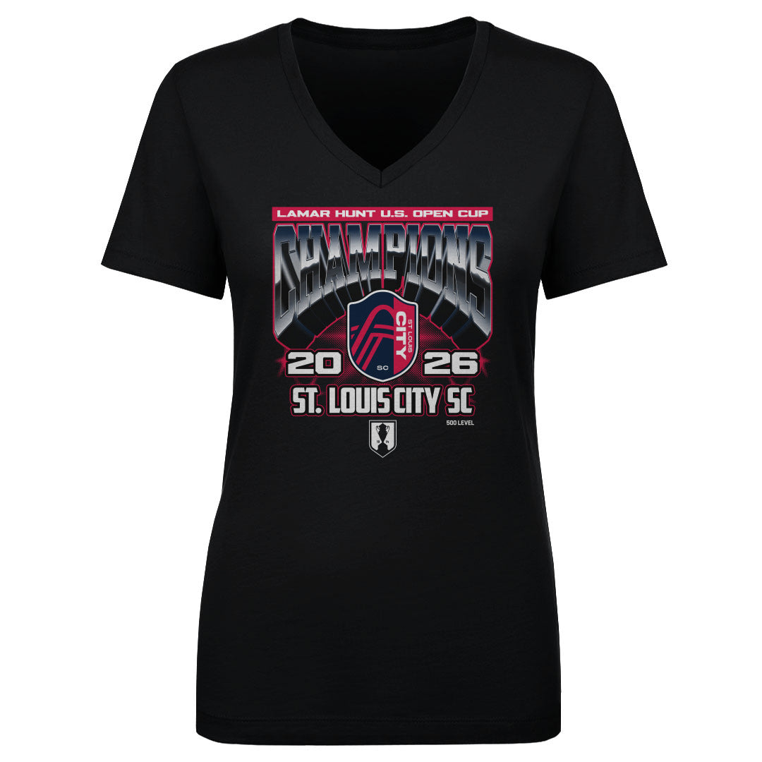 St. Louis City SC Women's V-Neck T-Shirt | 500 LEVEL