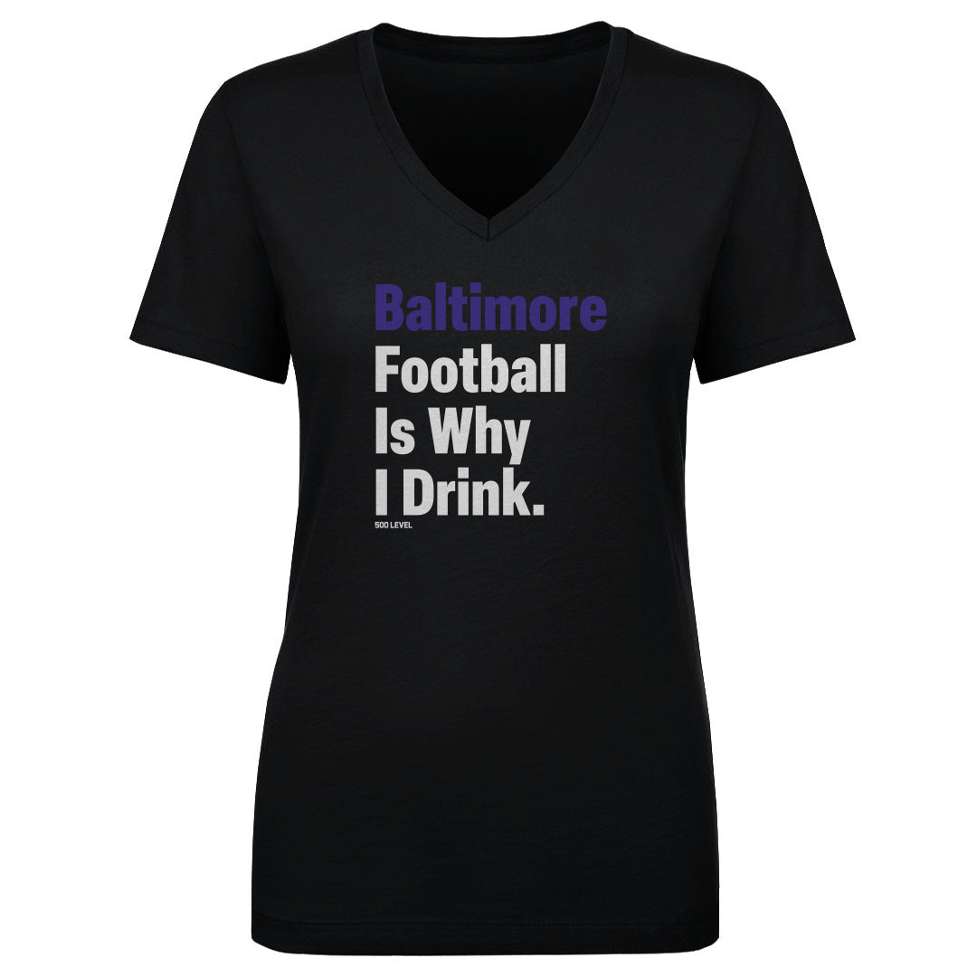 Baltimore Football Women's V-Neck T-Shirt | 500 LEVEL