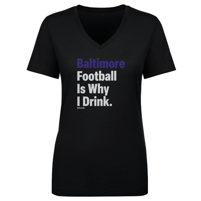 Baltimore Football Women's V-Neck T-Shirt | 500 LEVEL