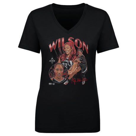 A'ja Wilson Women's V-Neck T-Shirt | 500 LEVEL