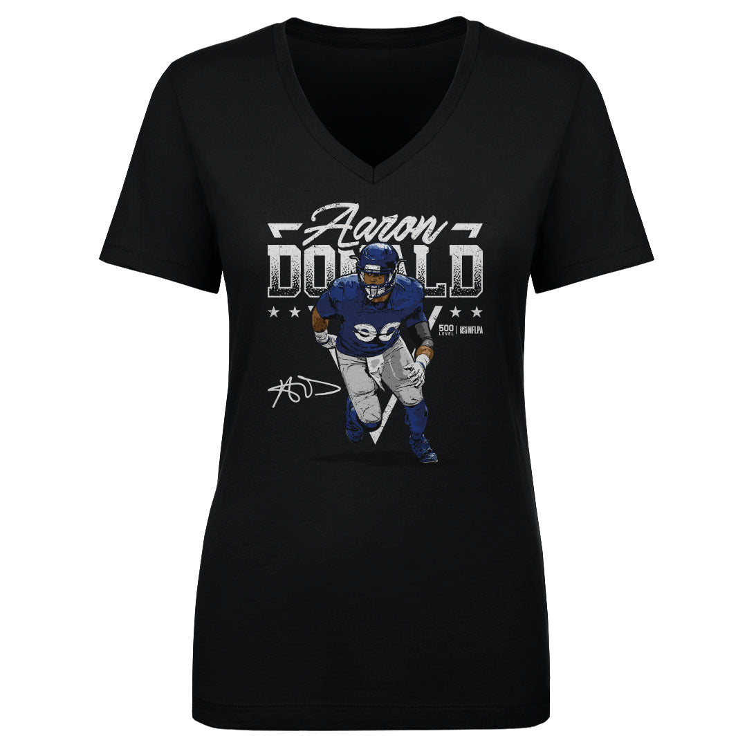 Aaron Donald Women's V-Neck T-Shirt | 500 LEVEL