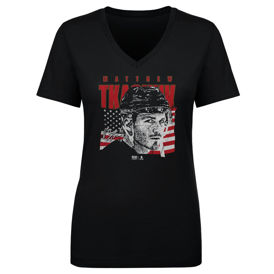 Matthew Tkachuk Women's V-Neck T-Shirt | 500 LEVEL