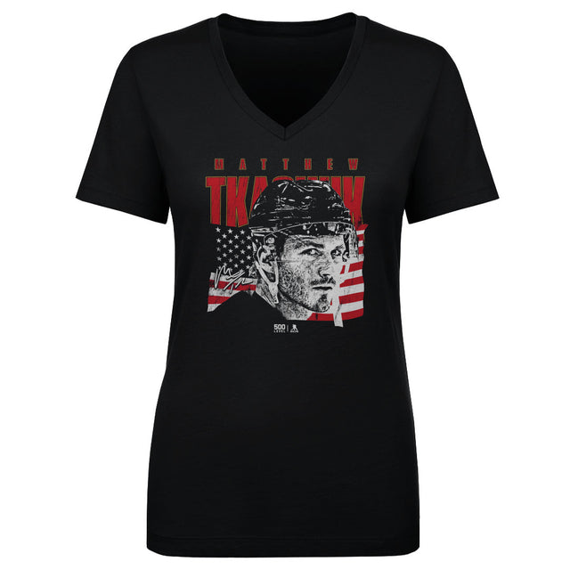 Matthew Tkachuk Women's V-Neck T-Shirt | 500 LEVEL