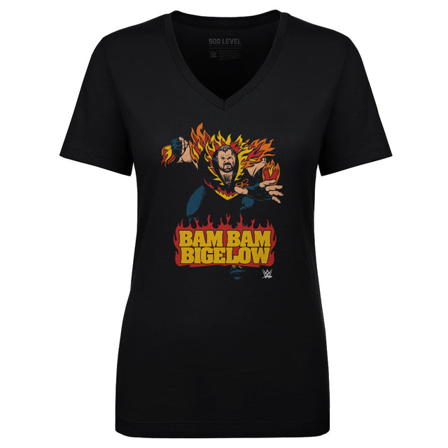 Bam Bam Bigelow Women's V-Neck T-Shirt | 500 LEVEL