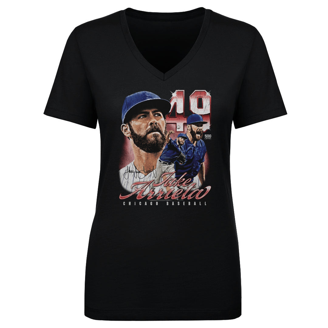 Jake Arrieta Women's V-Neck T-Shirt | 500 LEVEL