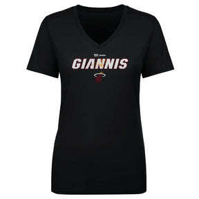 Giannis Antetokounmpo Women's V-Neck T-Shirt | 500 LEVEL