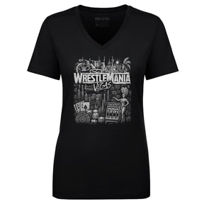 WrestleMania Women's V-Neck T-Shirt | 500 LEVEL