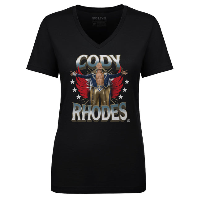 Cody Rhodes Women's V-Neck T-Shirt | 500 LEVEL