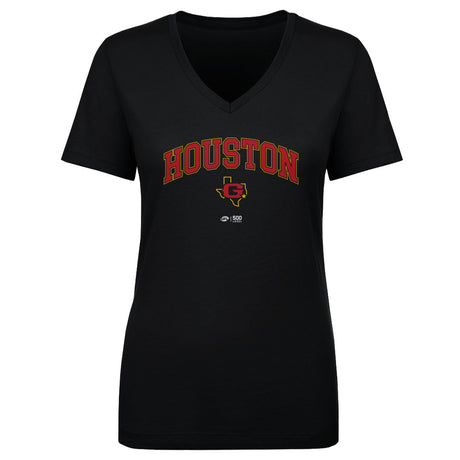 Houston Gamblers Women's V-Neck T-Shirt | 500 LEVEL