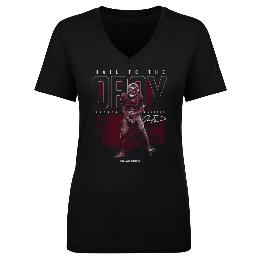 Jayden Daniels Women's V-Neck T-Shirt | 500 LEVEL