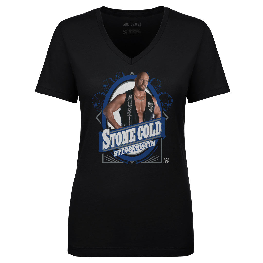 Stone Cold Steve Austin Women's V-Neck T-Shirt | 500 LEVEL