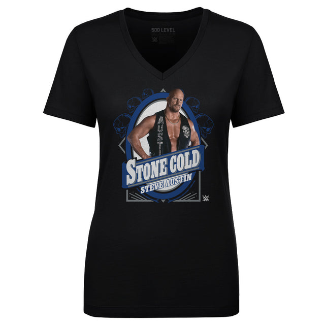 Stone Cold Steve Austin Women's V-Neck T-Shirt | 500 LEVEL