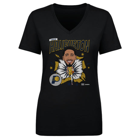 Tyrese Haliburton Women's V-Neck T-Shirt | 500 LEVEL