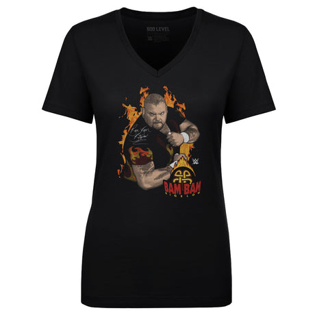 Bam Bam Bigelow Women's V-Neck T-Shirt | 500 LEVEL