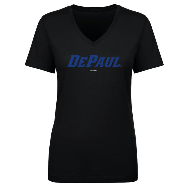 DePaul Blue Demons Women's V-Neck T-Shirt | 500 LEVEL