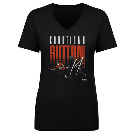 Courtland Sutton Women's V-Neck T-Shirt | 500 LEVEL