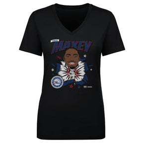 Tyrese Maxey Women's V-Neck T-Shirt | 500 LEVEL