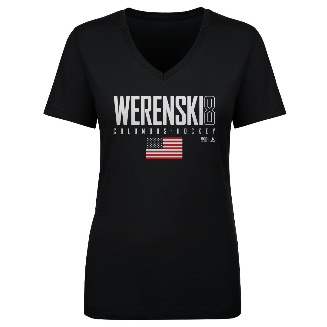 Zach Werenski Women's V-Neck T-Shirt | 500 LEVEL