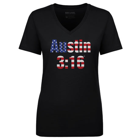 Stone Cold Steve Austin Women's V-Neck T-Shirt | 500 LEVEL