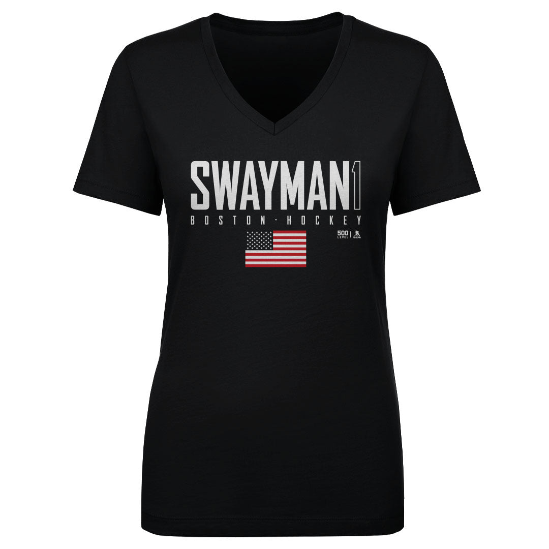 Jeremy Swayman Women's V-Neck T-Shirt | 500 LEVEL
