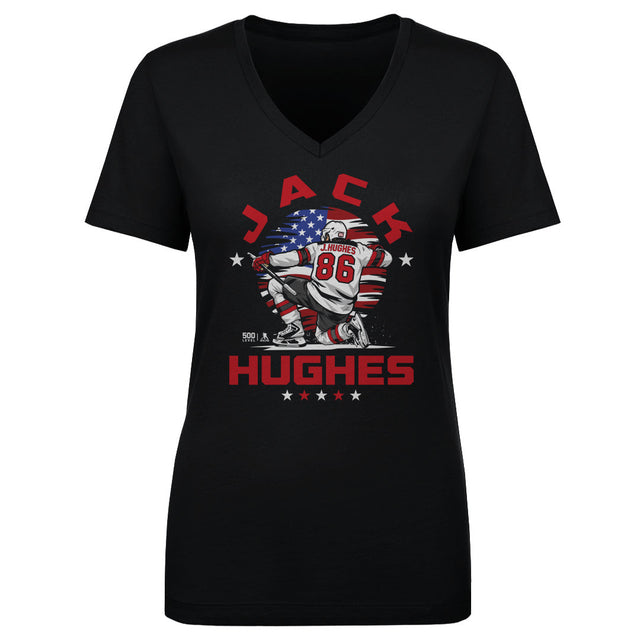 Jack Hughes Women's V-Neck T-Shirt | 500 LEVEL