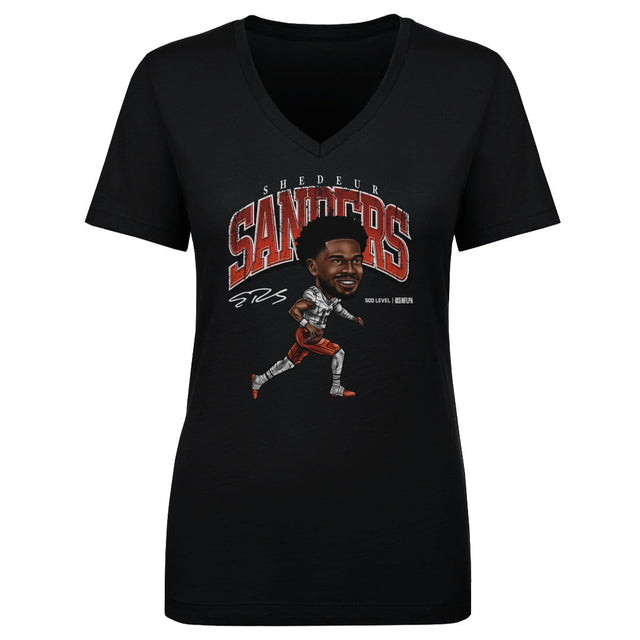 Shedeur Sanders Women's V-Neck T-Shirt | 500 LEVEL