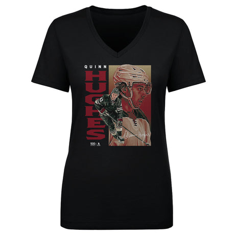Quinn Hughes Women's V-Neck T-Shirt | 500 LEVEL