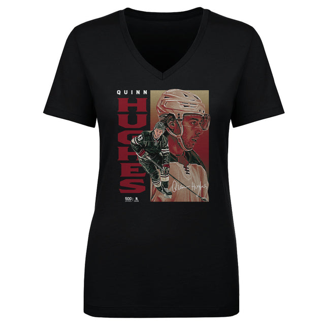 Quinn Hughes Women's V-Neck T-Shirt | 500 LEVEL