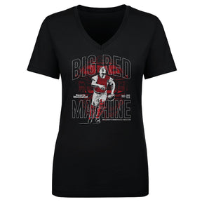 Johnny Bench Women's V-Neck T-Shirt | 500 LEVEL
