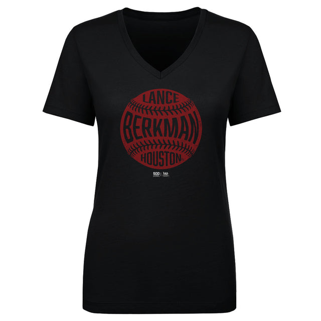 Lance Berkman Women's V-Neck T-Shirt | 500 LEVEL