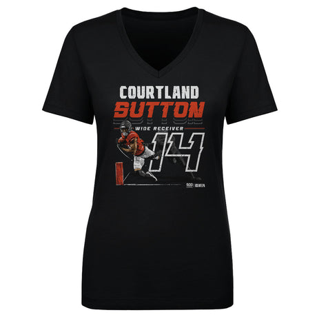 Courtland Sutton Women's V-Neck T-Shirt | 500 LEVEL