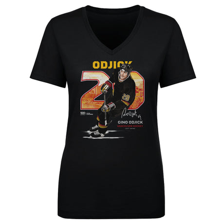 Gino Odjick Women's V-Neck T-Shirt | 500 LEVEL