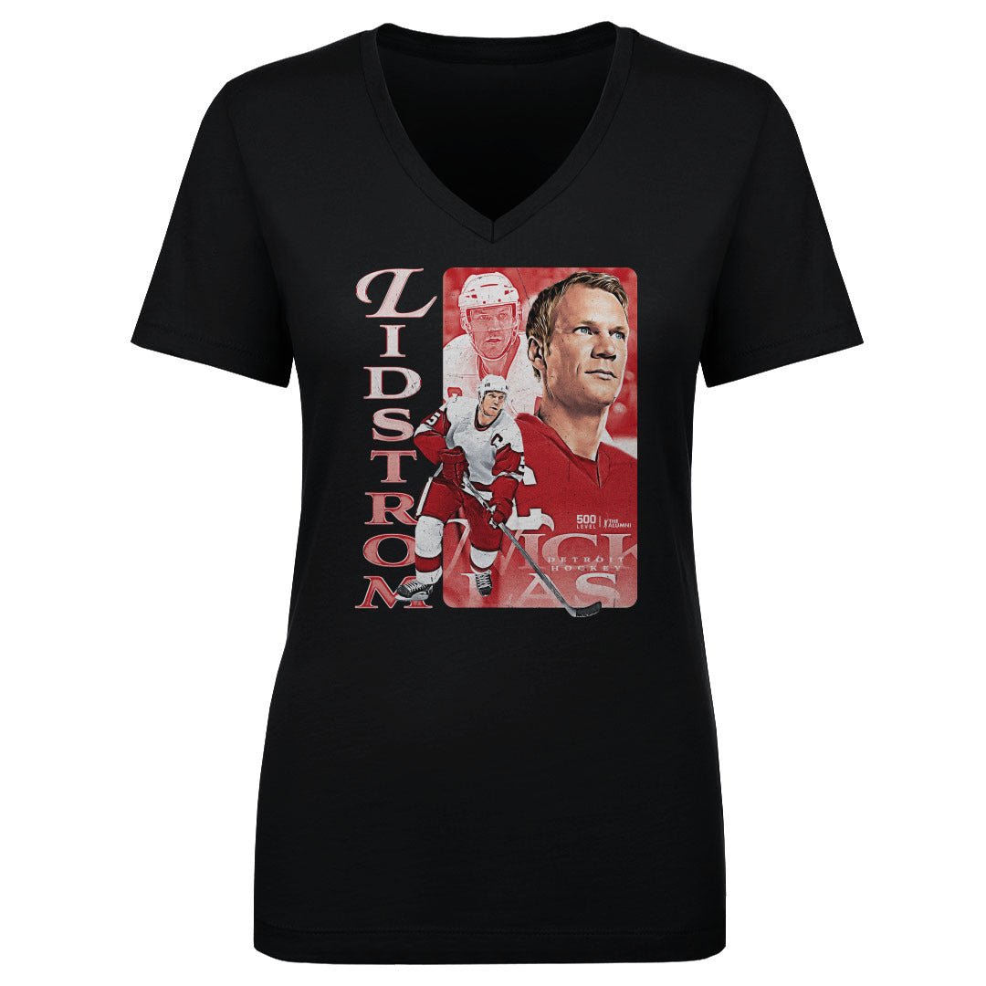 Nicklas Lidstrom Women's V-Neck T-Shirt | 500 LEVEL