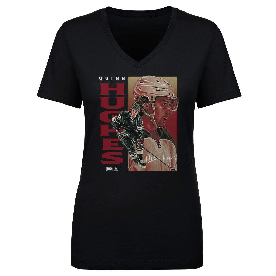 Quinn Hughes Women's V-Neck T-Shirt | 500 LEVEL