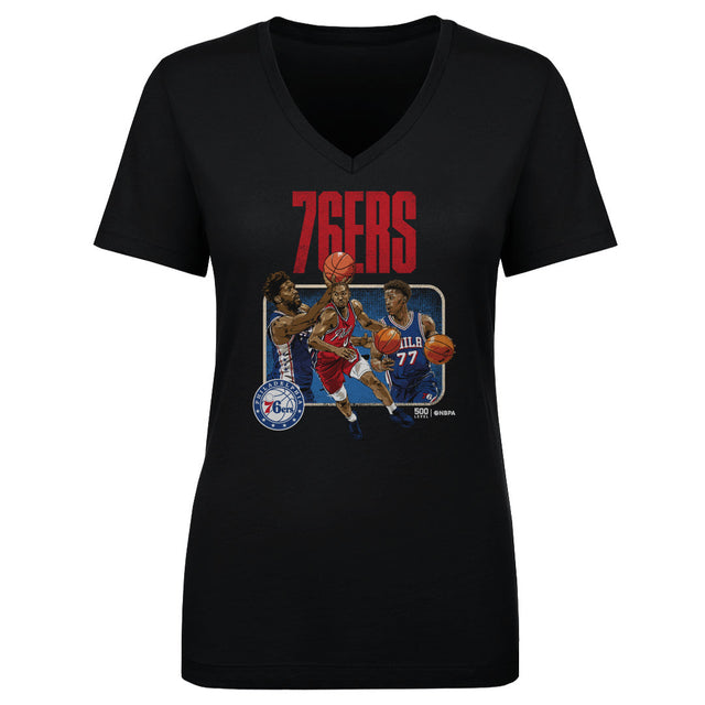 Philadelphia 76ers Women's V-Neck T-Shirt | 500 LEVEL