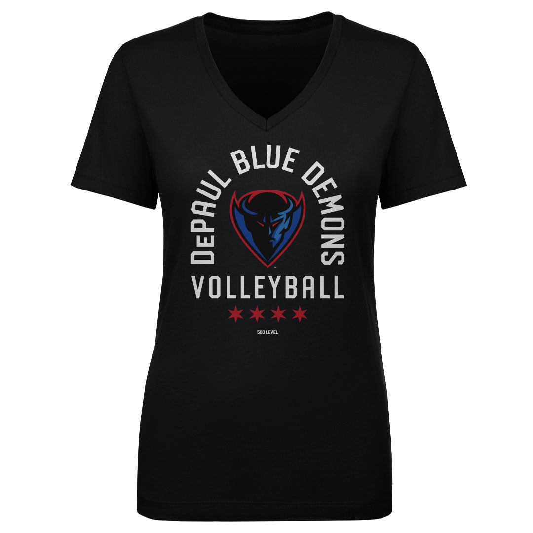 DePaul Blue Demons Women's V-Neck T-Shirt | 500 LEVEL