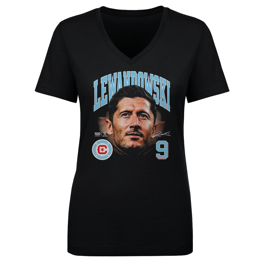 Robert Lewandowski Women's V-Neck T-Shirt | 500 LEVEL