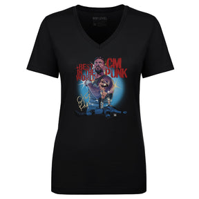 CM Punk Women's V-Neck T-Shirt | 500 LEVEL