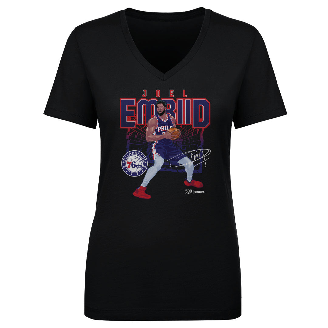 Joel Embiid Women's V-Neck T-Shirt | 500 LEVEL