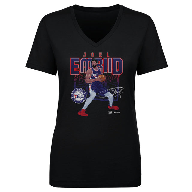 Joel Embiid Women's V-Neck T-Shirt | 500 LEVEL