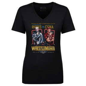 Wrestlemania Women's V-Neck T-Shirt | 500 LEVEL
