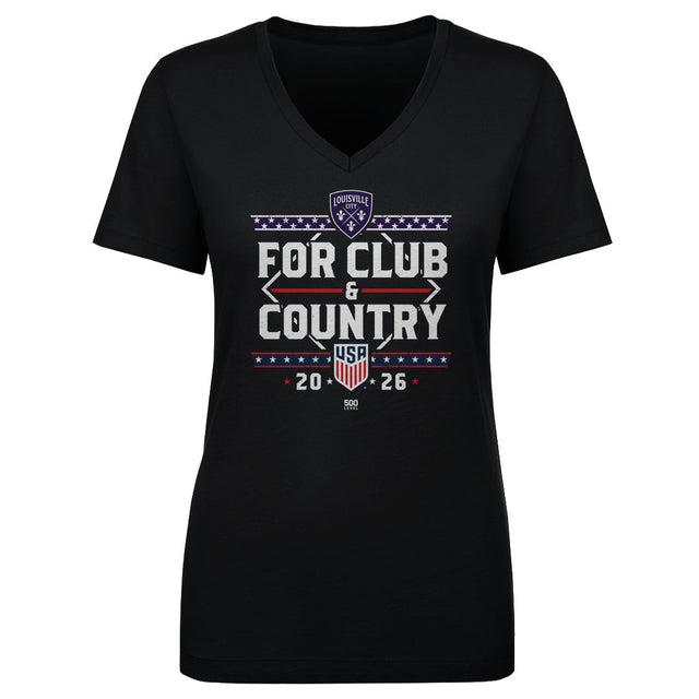 Louisville City FC Women's V-Neck T-Shirt | 500 LEVEL