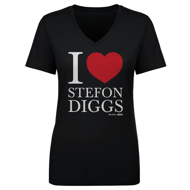 Stefon Diggs Women's V-Neck T-Shirt | 500 LEVEL