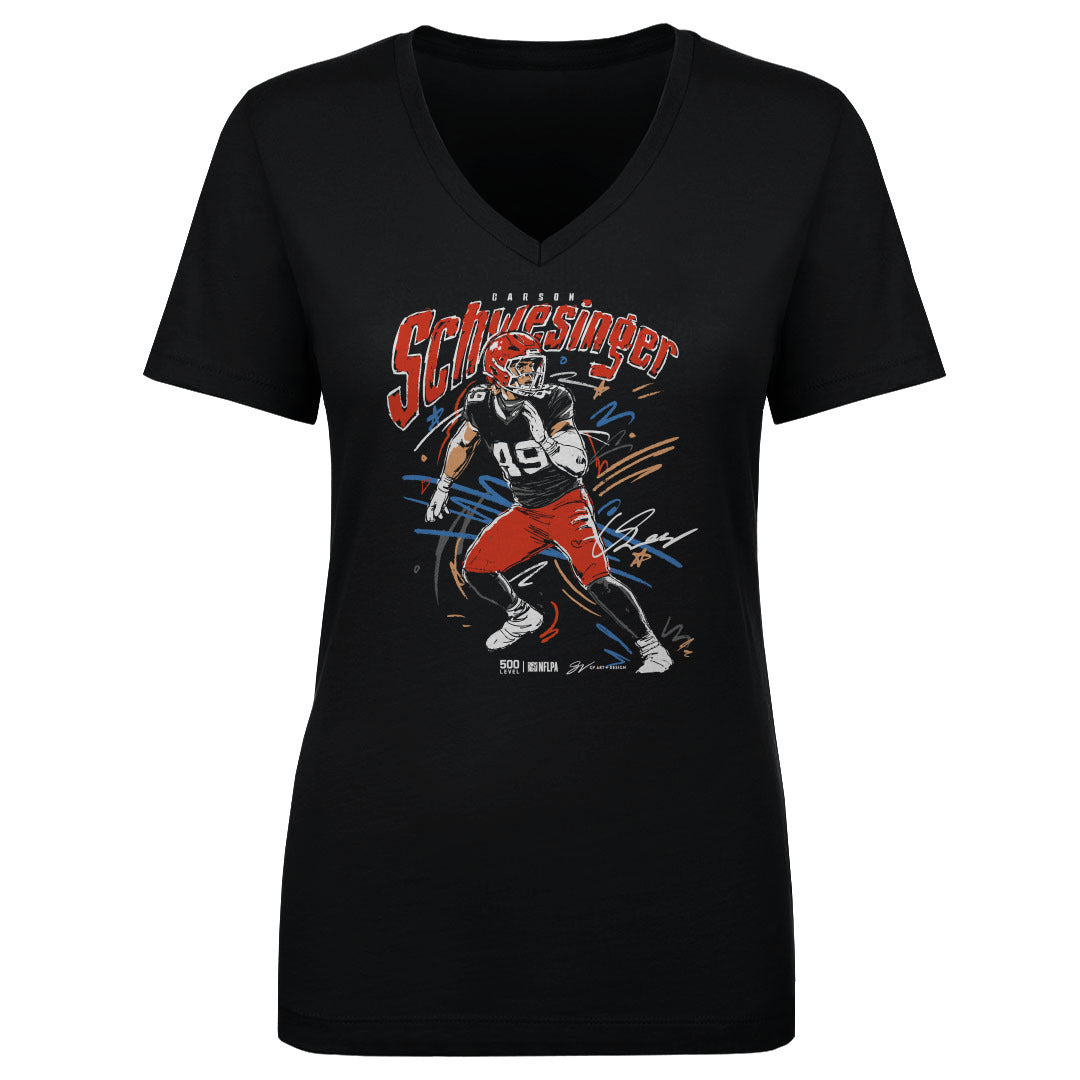 Carson Schwesinger Women's V-Neck T-Shirt | 500 LEVEL