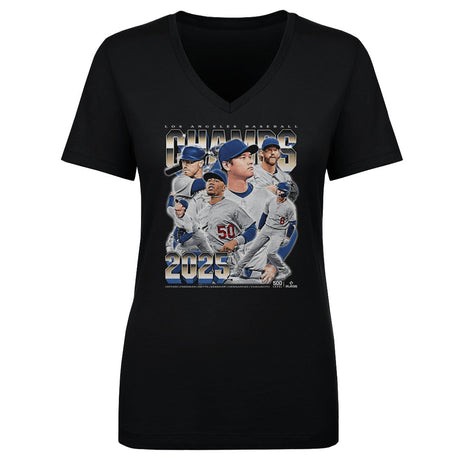 Los Angeles D Baseball Women's V-Neck T-Shirt | 500 LEVEL