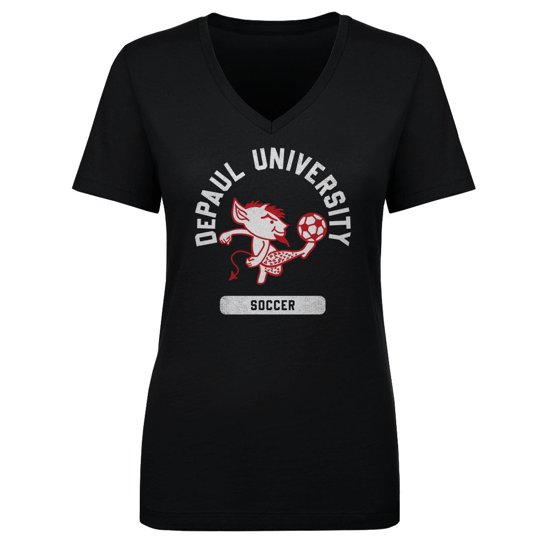 DePaul Blue Demons Women's V-Neck T-Shirt | 500 LEVEL