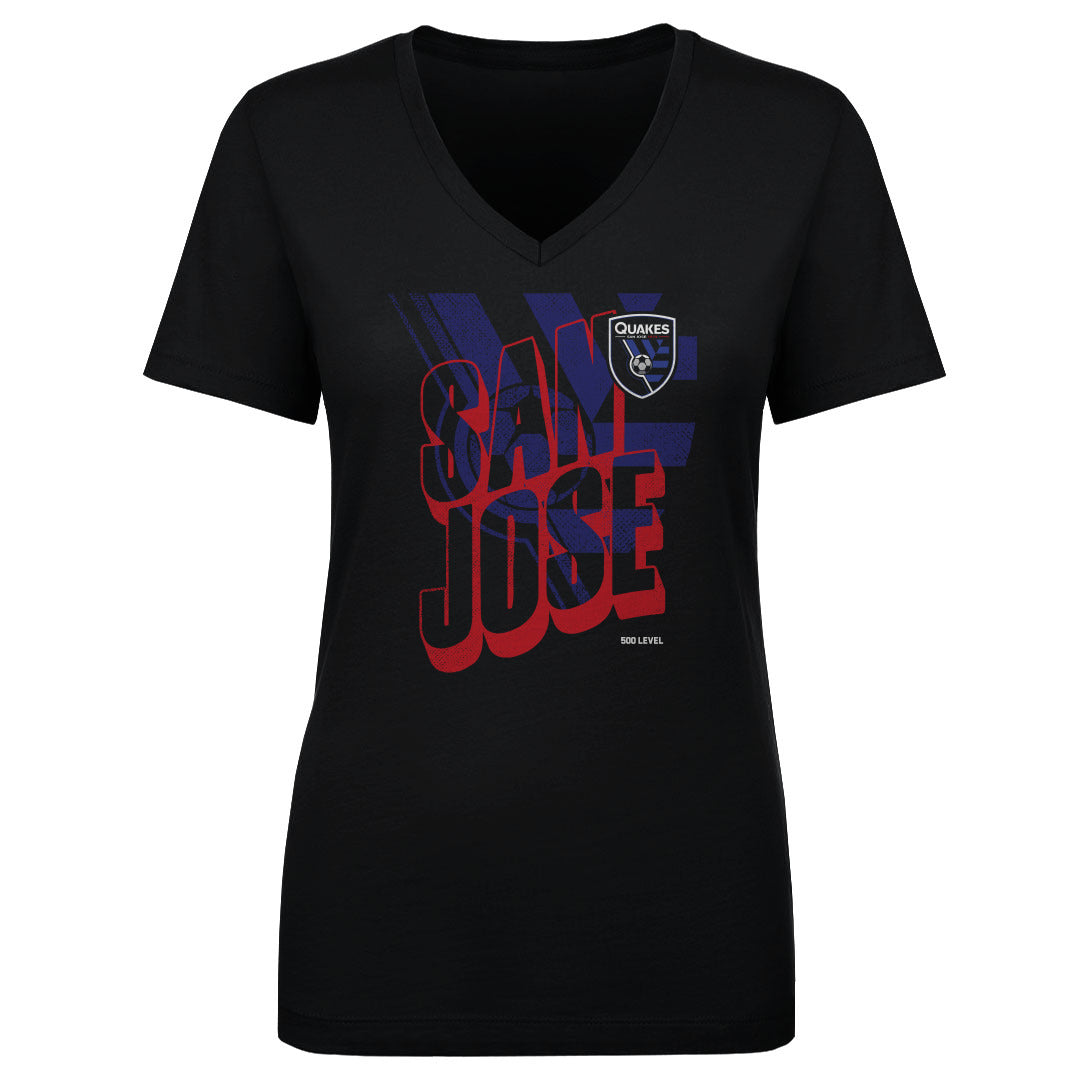 San Jose Earthquakes Women's V-Neck T-Shirt | 500 LEVEL