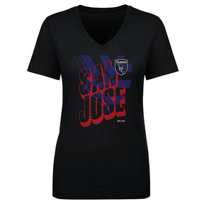 San Jose Earthquakes Women's V-Neck T-Shirt | 500 LEVEL